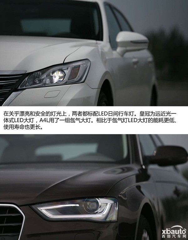 跨界的争夺 丰田皇冠对比奥迪A4L