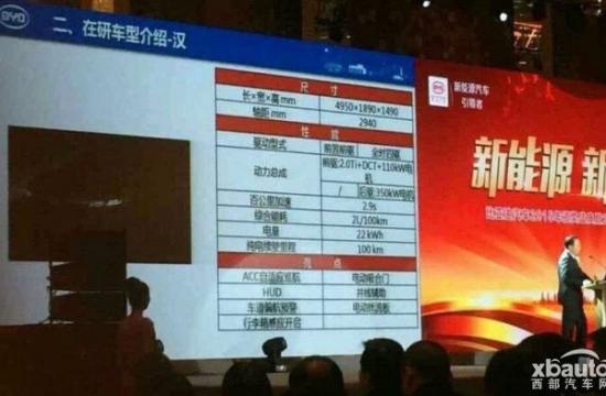 比亚迪汉相关信息曝光 百公里加速仅2.9秒