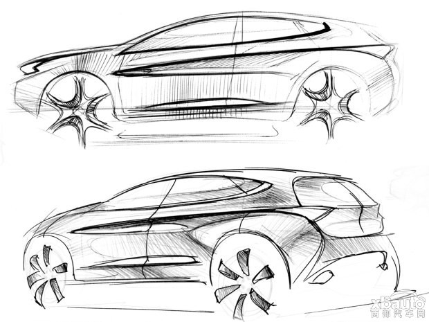 西部汽車網 奇瑞瑞虎7設計草圖發布