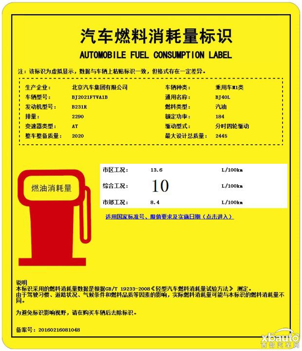 西部汽車網 曝北京40L動力信息