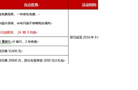 SUV“兄弟档”领衔 昌河汽车9月钜惠惊喜来袭