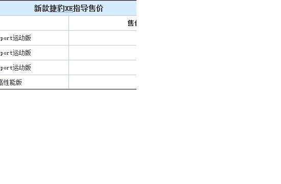 新款捷豹XE正式上市 售39.8-61.0万元