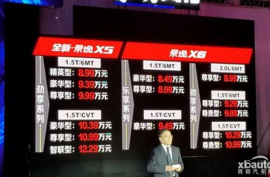 东风景逸X6正式上市 售8.49-10.99万元