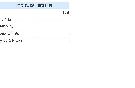 全新福瑞迪正式上市 售7.88-10.98万元