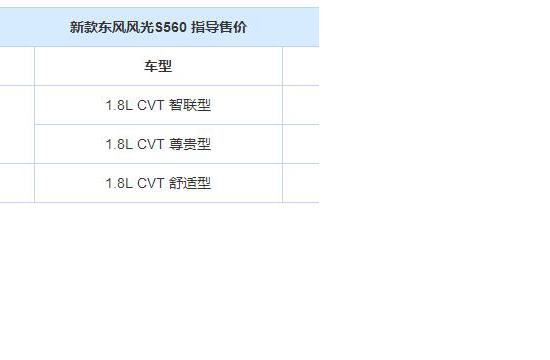 新款东风风光S560上市 售7.99-9.69万元